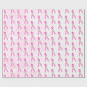 Roze borstkanker Overlevende linten en dagen Cadeaupapier (Vlak)