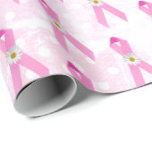 Roze borstkanker Overlevende linten en dagen Cadeaupapier (Rol Hoek)