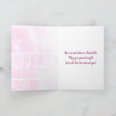 Roze borstkanker Overlevende linten en dagen Kaart (Binnen)