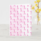 Roze borstkanker Overlevende linten en dagen Kaart (Gele Bloem)