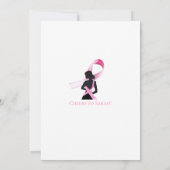 Roze Borstkanker Survivor Party Fundraiser Kaart (Achterkant)