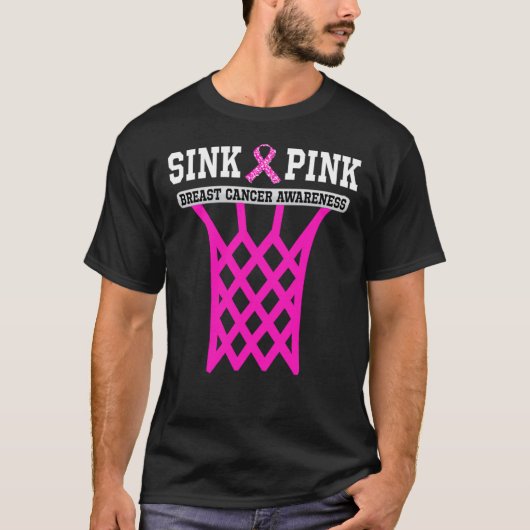 Roze borstkankerwaarschuwing Essentiële T-Shir T-shirt (Voorkant)