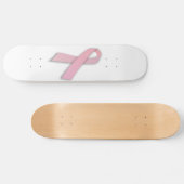 Roze borstkankerwaarschuwing lint skateboard (Horizontaal)