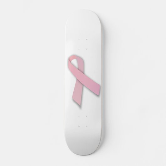 Roze borstkankerwaarschuwing lint skateboard (Voorkant)