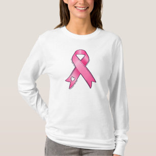 Roze borstkankerwaarschuwing lintwormen T-Shirt