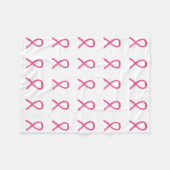 Roze borstkankerwaarschuwing Ribbon Fleece Blanket (Voorkant (Horizontaal))