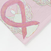 Roze borstkankerwaarschuwing Ribbon Fleece Blanket (Hoek)