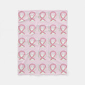 Roze borstkankerwaarschuwing Ribbon Fleece Blanket (Voorkant)