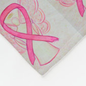 Roze borstkankerwaarschuwing Ribbon Fleece Blanket Deken (Hoek)