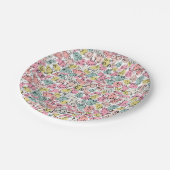 roze borstontwerp papieren bordje (Gekanteld)