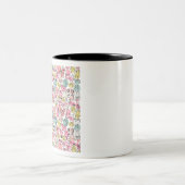 roze borstontwerp tweekleurige koffiemok (Center)