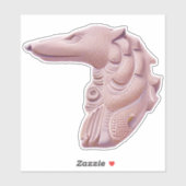 Roze Borzoi Profiel Die Cut Borzoi Sticker (Vel)