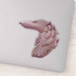 Roze Borzoi Profiel Die Cut Borzoi Sticker