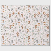 Roze bos Bossen Birthday Baby shower Cadeaupapier (Vlak)