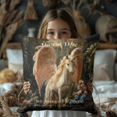 Roze Bos Eenhoorn Pegasus Woud Magisch Paard Kussen