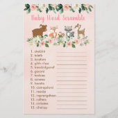 Roze bos Floral Baby Word Scramble Game (Voorkant)