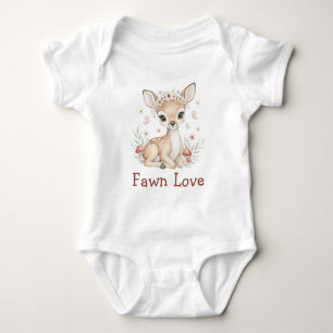 Roze bos hert meisje baby shower cadeau bodysuit