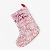 Roze bos kerstsok kleine kerstsok (Achterkant (Hangend))
