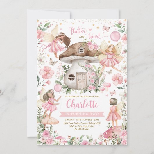  roze bos Mestdag Kaart (Voorkant)