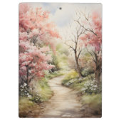 roze bos Rustig pad Klembord (Achterkant)