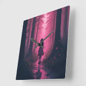 Roze bos vierkante klok (Hoek)