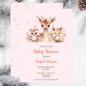 Roze Bos Winter Wonderland Baby Shower Kaart