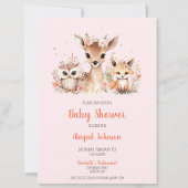 Roze Bos Winter Wonderland Baby Shower Kaart