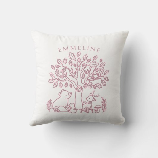 Roze bosdieren en bomen kussen (Achterkant)