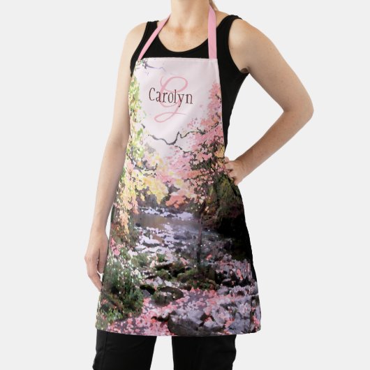Roze bosruit,  stroom, gepersonaliseerd schort (Insitu)