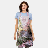 Roze bosruit,  stroom, gepersonaliseerd schort (Gedragen)