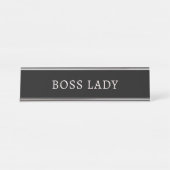 Roze Boss Lady Desk Name Bord Bureau Naambordje (Voorkant)