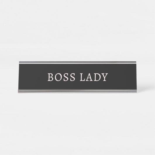 Roze Boss Lady Desk Name Bord Bureau Naambordje (Voorkant)