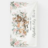 Roze bossen bos Baby Welkom Spandoek (Verticaal)