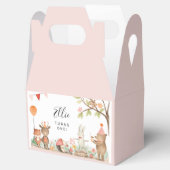 Roze bossen dieren Birthday Favor Box Bedankdoosjes (Geopend)