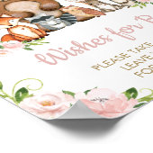 Roze bossen dieren willen Baby Poster (Hoek)