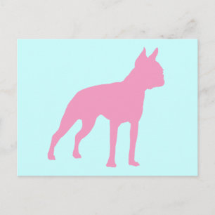 Roze Boston Terrier Dog Gifts Briefkaart