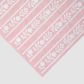 Roze Bot Inlegwerk Bloemenrand Decoupage Papier (Detail)