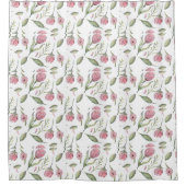 Roze botanisch douchegordijn (Voorkant)
