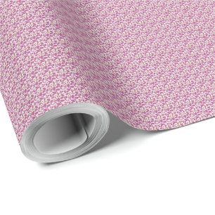 Roze botanisch slingerpatroon bloemig natuur ontwe cadeaupapier