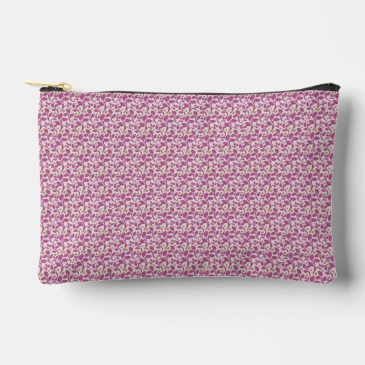 Roze botanisch slingerpatroon bloemig natuurontwer etui (Voorkant)