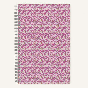 Roze botanisch slingerpatroon bloemig natuurontwer notitieboek