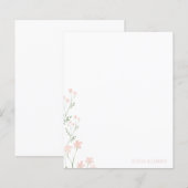 Roze botanische aangepaste naam op maat (Voorkant / Achterkant)