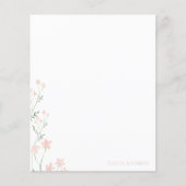 Roze botanische aangepaste naam op maat (Voorkant)