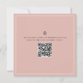 Roze  botanische Baby Rose Bouquet QR Code (Achterkant)
