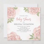 Roze  botanische Baby Rose Bouquet QR Code (Voorkant)