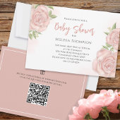 Roze  botanische Baby Rose Bouquet QR Code