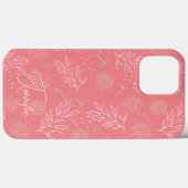 Roze Botanische Bloemen Moderne Bloemen meisjesnaa Case-Mate iPhone Case (Achterkant (horizontaal))
