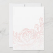 Roze botanische Brunch en bubelbaar Vrijgezellenfe Kaart (Achterkant)