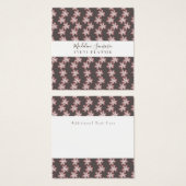 Roze botanische Floral Brown Event Designer Vierkante Visitekaartjes (Voorkant /achterkant)