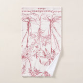 Roze Botanische Kunst Bad Handdoek (Handdoek)